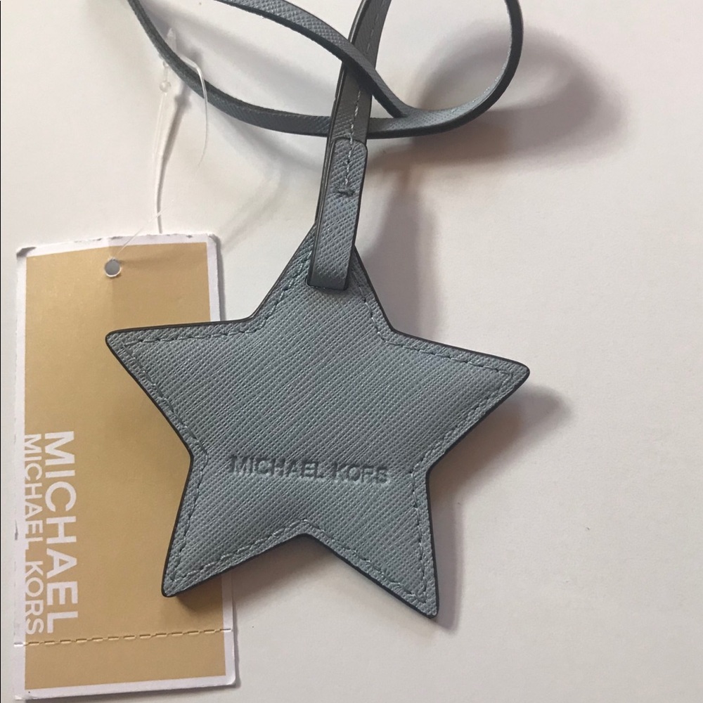 NWT Michael Kors Monogram Leather Hang Charm